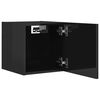 vidaXL Wall Mounted TV Cabinets 2 pcs High Gloss Black 30.5x30x30 cm