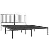 vidaXL Metal Bed Frame without Mattress with Headboard Black 150x200cm