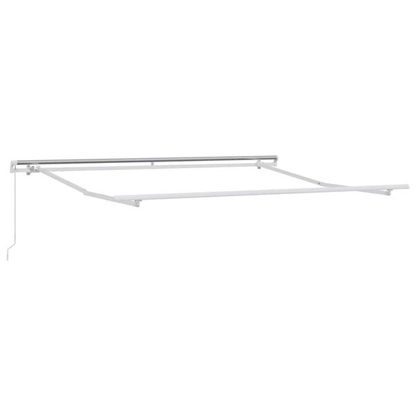 vidaXL Awning Manual White 3 x 2.5 m Metal