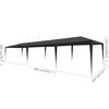 vidaXL Party Tent 3x9 m PE Anthracite