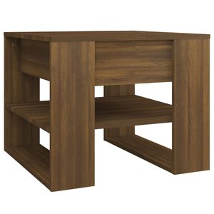vidaXL Coffee Table | Brown Oak | Engineered Wood | 55.5 x 55 x 45 cm