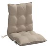 vidaXL Lowback Chair Cushions 2 pcs Taupe Oxford Fabric