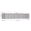 vidaXL Dog Cage with Roof and Door Grey 8x2x2 m Galvanised Steel