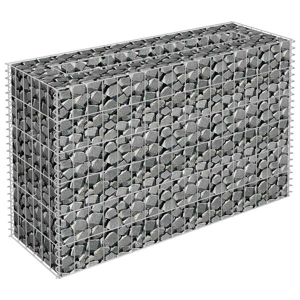 vidaXL Gabion Raised Bed Galvanised Steel 90x30x60 cm