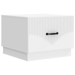 vidaXL Coffee Table with Drawer White 49 x 50 x 37 cm Engineered Wood