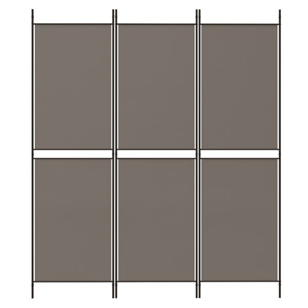 vidaXL 3-Panel Room Divider Anthracite 150x200 cm Fabric