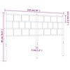 vidaXL Metal Replace Headboard White 135 cm