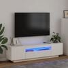 vidaXL TV Cabinet with LED Lights White 160x35x40 cm