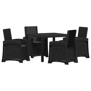 vidaXL Garden Dining Set 5 pcs Anthracite PP