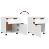 vidaXL Mobile File Cabinet with Wheels White 45x38x54 cm Engineered Wood