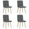vidaXL Dining Chairs 4 pcs Dark Grey Fabric