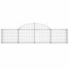 vidaXL Arched Gabion Baskets 11 pcs 200x30x40/60 cm Galvanised Iron