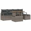 vidaXL Garden Sofa Set 6 pcs Grey Poly Rattan