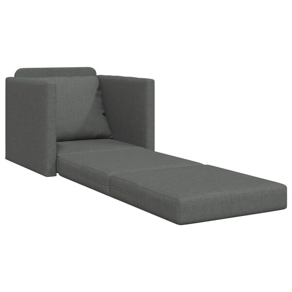 vidaXL Sofa Bed 60cm Dark Grey Fabric