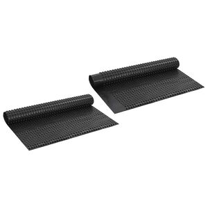 vidaXL Dimpled Drainage Sheet 2 pcs Black 1 x 20 m HDPE