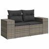 vidaXL 8 Piece Garden Sofa Set with Cushions Grey Poly Rattan