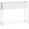 vidaXL Raised Garden Planter White 100 x 26 x 82 cm Steel