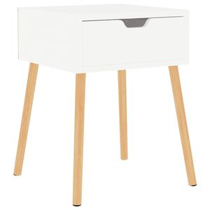 vidaXL Bedside Cabinet | High gloss white | Engineered wood | 40x40x56 cm