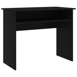 vidaXL Desk | Black | Engineered wood | Small | Storage | Desk | Rectangular