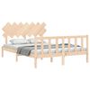 vidaXL Bed Frame without Mattress King Size Solid Wood Pine