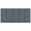 vidaXL Headboard Cushion "Hanko" Dark Grey 107 cm King Single Velvet