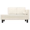 vidaXL Chaise Lounge with Cushions and Bolster Cream Velvet