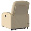vidaXL Electric Stand up Massage Recliner Chair Cream Fabric