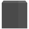 vidaXL Wall Cabinet High Gloss Grey 37x37x37 cm Engineered Wood