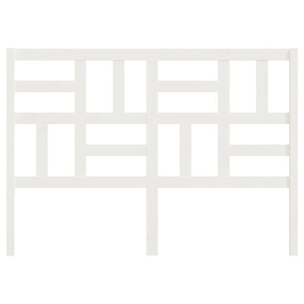 vidaXL Bed Headboard White 141x4x104 cm Solid Wood Pine