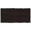 vidaXL Table Top Dark Brown 120x60x(2-6) cm Treated Solid Wood Live Edge