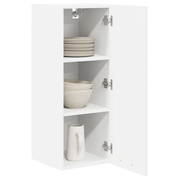 vidaXL Hanging Cabinet with Door White 30 x 31 x 80 cm Engineered Wood