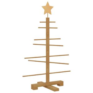 vidaXL Wooden Christmas Tree with Stand Brown 75 cm Bamboo