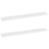 vidaXL Wall Shelves 2 pcs High Gloss White 80x9x3 cm