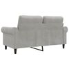 vidaXL 2-Seater Sofa Light Grey 120 cm Velvet