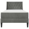vidaXL Bed Frame with Mattress Dark Grey 107 x 203 cm Velvet