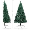 vidaXL Artificial Half Pre-lit Christmas Tree with Ball Set Green 120 cm