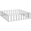 vidaXL 36-Panel Dog Playpen Black 50x100 cm Powder-coated Steel