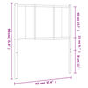 vidaXL Metal Replace Headboard White 90 cm