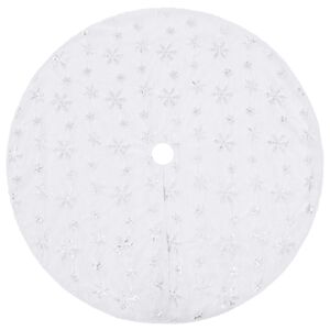 vidaXL Luxury Christmas Tree Skirt White 90 cm Faux Fur