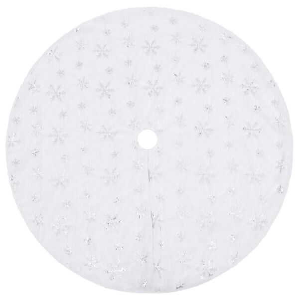 vidaXL Luxury Christmas Tree Skirt White 90 cm Faux Fur