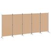 vidaXL 5-Panel Room Divider Beige 433 x 180 cm Fabric