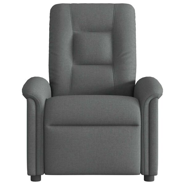 vidaXL Massage Recliner Chair Dark Grey Fabric