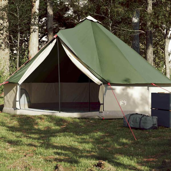vidaXL Family Tent Tipi 6-Person Green Waterproof