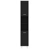 vidaXL Bathroom Cabinet Black 30x30x179 cm Engineered Wood