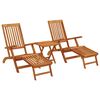 vidaXL Reclining and Folding Sunlounger 2 pcs Solid Acacia Wood