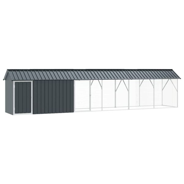 vidaXL Bird Cage Anthracite 630 x 103 x 142 cm Galvanised Steel