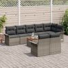 vidaXL Garden Sofa Set with Cushion with Storage Manual 9 pcs Grey