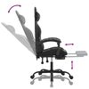 vidaXL Gaming Chair with Footrest Black and Camouflage Faux Leather