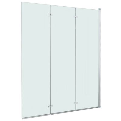 vidaXL Folding Shower Enclosure 3 Panels ESG 130x138 cm