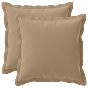 vidaXL Cushion Cover 2 pcs HOUTEN Taupe 40 x 40 cm Polyester